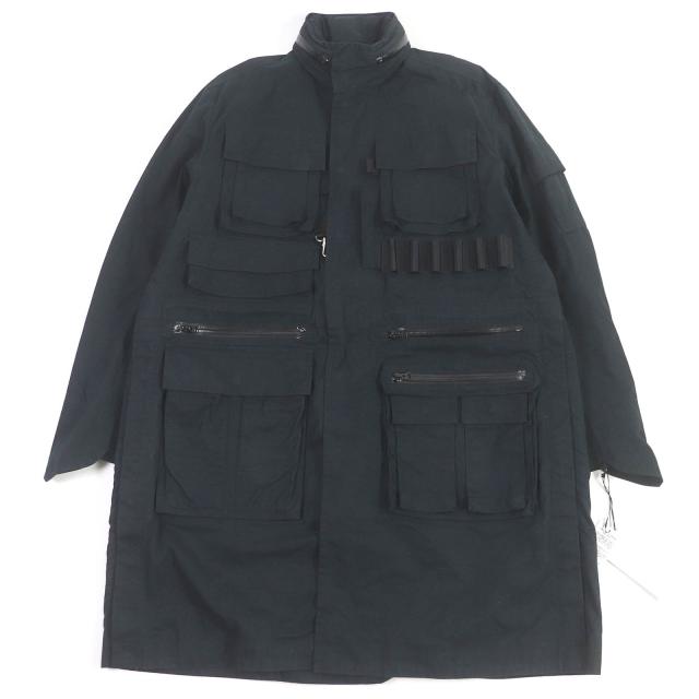 美品□Sacai サカイ 23-03186M Olmetex Rip Stop Blouson リップストップ WZIP ロング丈 ミリタリーコート ブラック 1 正規品 メンズの通販は