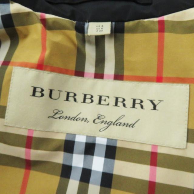 極美品◎BURBERRY バーバリー 8006111 ケンジントン デタッチャブルフード トレンチコート 裏ノバチェック ブラック 40 正規品 レディースの通販は