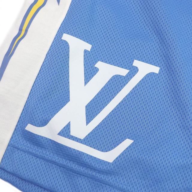 未使用品□LOUIS VUITTON ルイヴィトン 22SS Amen Break メッシュ スポーツ ゲームパンツ ショートパンツ ブルー S イタリア製 正規品_4
