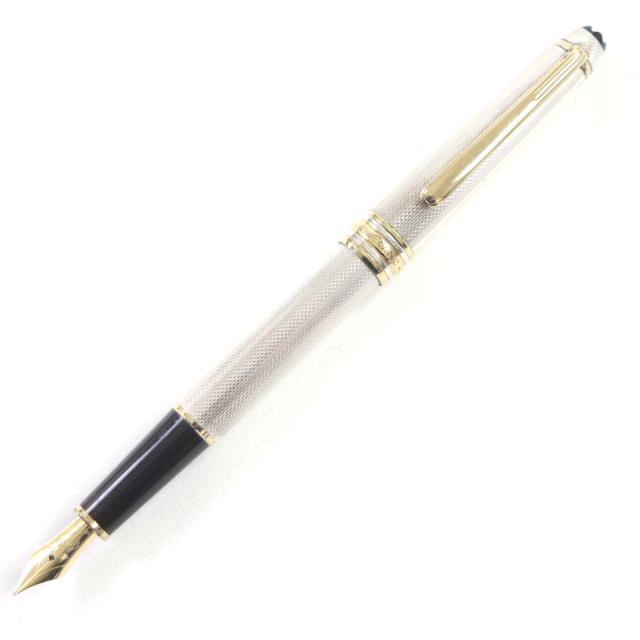 モンブラン マイスターシュテュック ペン先18K キャップSV925 万年筆 美品▽MONTBLANC モンブラン マイスターシュテュック ソリテール ペン