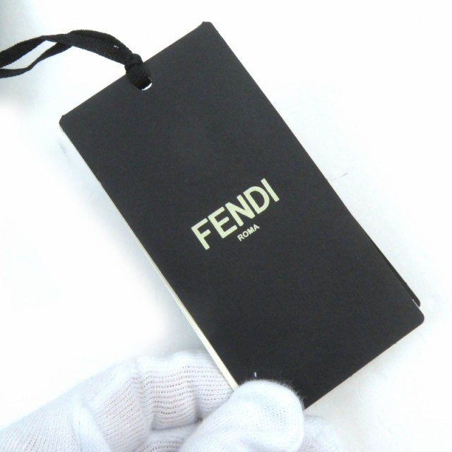 未使用品△FENDI フェンディ FY0178 コットン100％ FFロゴビーズ装飾 長袖 トレーナー スウェット ブラック XL イタリア製 正規品 メンズの通販は