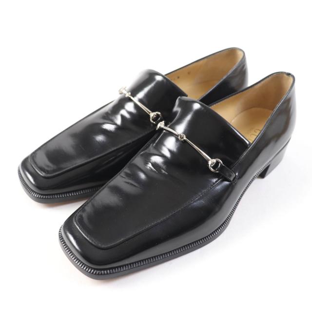 美品』GUCCI グッチビットローファー ブラックレザーホースビット
