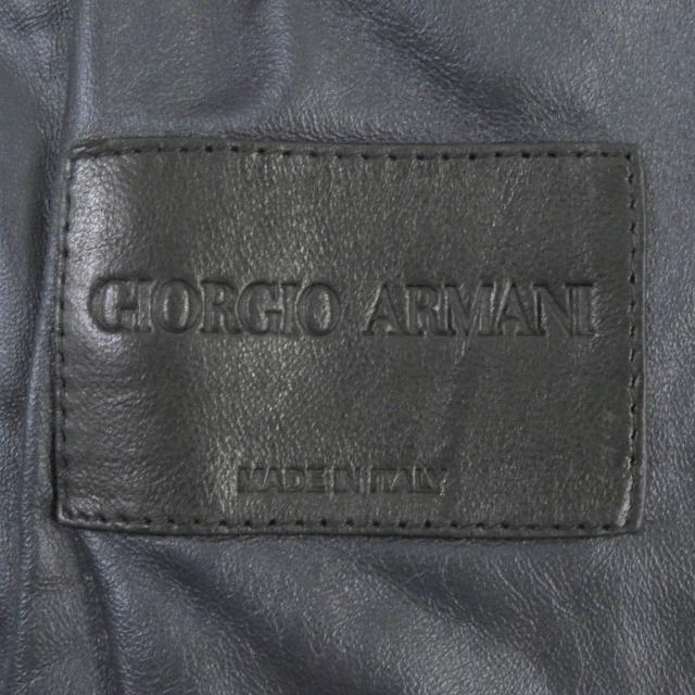 極美品□GIORGIO ARMANI ジョルジオアルマーニ 2021年製 BSR10P 黒タグ スタンドカラー ラムレザー ムートンコート 54 イタリア製 正規品 極美品□GIORGIO ARMANI ジョルジオアルマーニ 2021年製 BSR10P 黒タグ