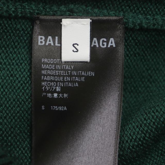 極美品▼BALENCIAGA バレンシアガ 22SS 682005 LIMITED EDITION 9/80 PARISロゴ刺繍 クルーネック ニット ウール100% セーター S 正規品_5
