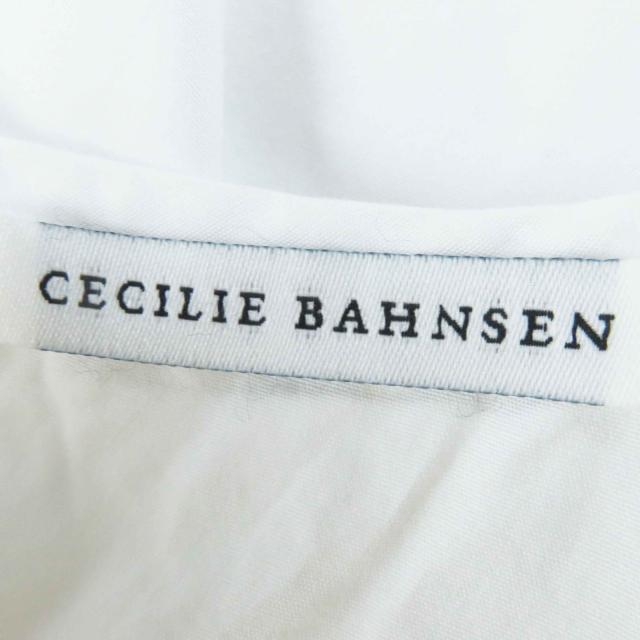 美品◎CECILIE BAHNSEN セシリーバンセン 1577-343-8031 SS20-00107 EA TOP コットン ノースリーブ トップス ホワイト XS/S 正規品_4