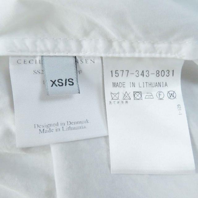美品◎CECILIE BAHNSEN セシリーバンセン 1577-343-8031 SS20-00107 EA TOP コットン ノースリーブ トップス ホワイト XS/S 正規品_5
