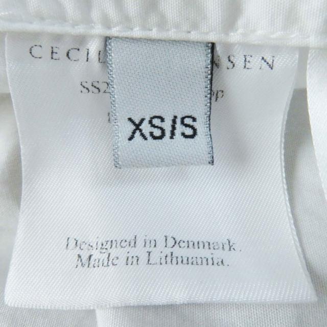 美品◎CECILIE BAHNSEN セシリーバンセン 1577-343-8031 SS20-00107 EA TOP コットン ノースリーブ トップス ホワイト XS/S 正規品_6
