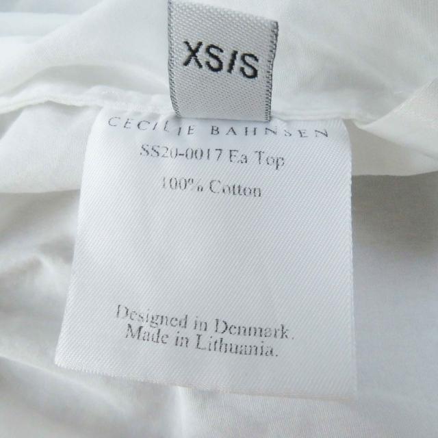 美品◎CECILIE BAHNSEN セシリーバンセン 1577-343-8031 SS20-00107 EA TOP コットン ノースリーブ トップス ホワイト XS/S 正規品_7