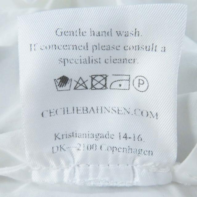 美品◎CECILIE BAHNSEN セシリーバンセン 1577-343-8031 SS20-00107 EA TOP コットン ノースリーブ トップス ホワイト XS/S 正規品_8