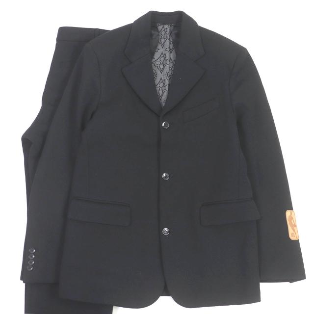 極美品□ルイヴィトン 21AW NBA コラボ ロゴパッチ ジャケット スポーティートラウザーズ セットアップ ブラック 46/36 イタリア製 正規品