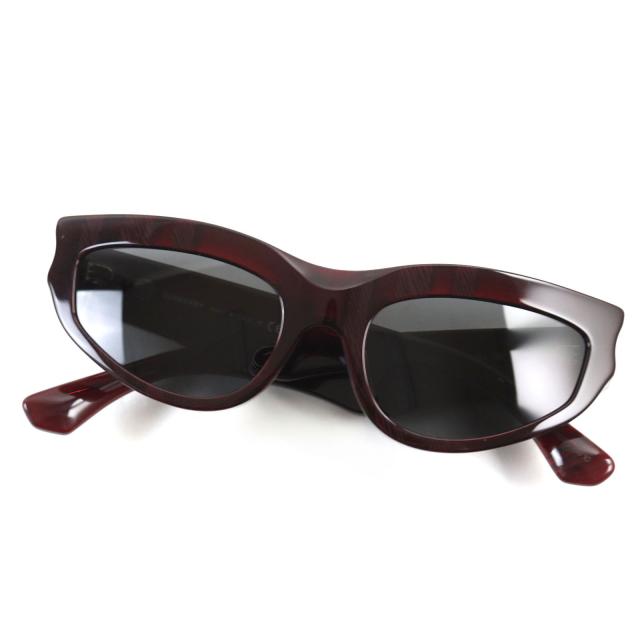美品○BURBERRY バーバリー B 4425-U ロゴ金具付き キャットアイ サングラス ブラウン系 55□19 145 箱・ケース付き 伊製 レディース