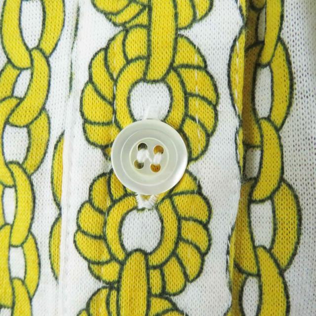 セリーヌ ヴィンテージ シャツ イエロー 総柄 イタリア製 CELINE