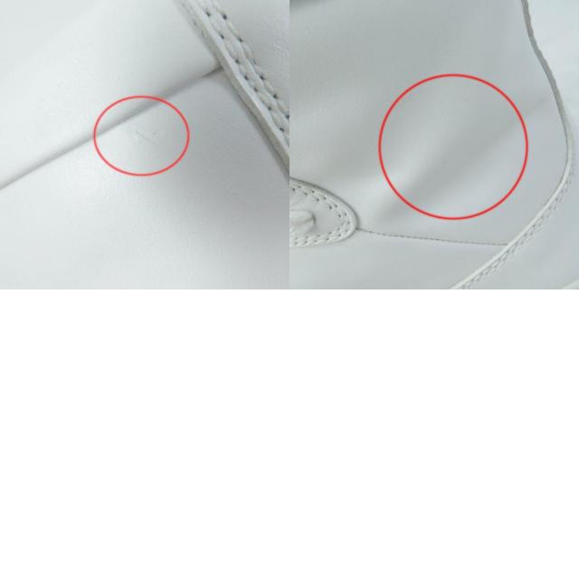 美品☆PRADA プラダ 1T638M トライアングルロゴ レザー ハイカットスニーカー ホワイト 37.5 箱付き イタリア製 レディース_9
