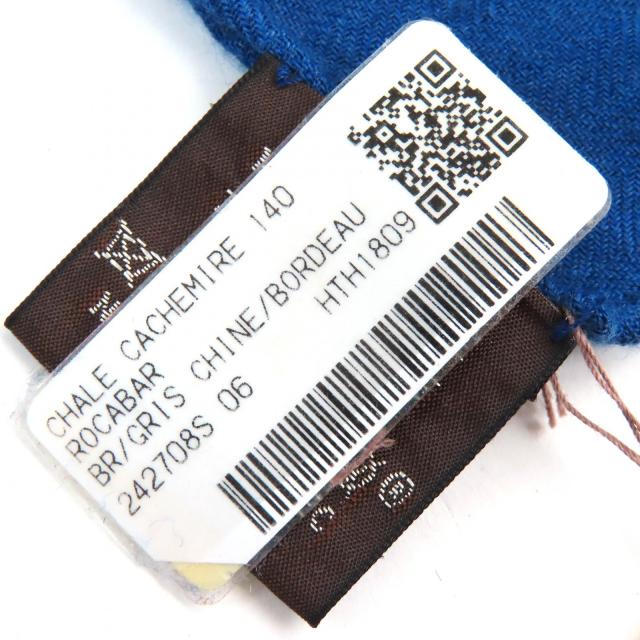 未使用品△HERMES エルメス 2024年 242708S ROCABAR ロカバール カシミヤ シルク カレ140 カレジェアン スカーフ BR/GRIS　CHINE/BORDEAU 未使用品△HERMES エルメス 2024年 242708S ROCABAR ロカバール