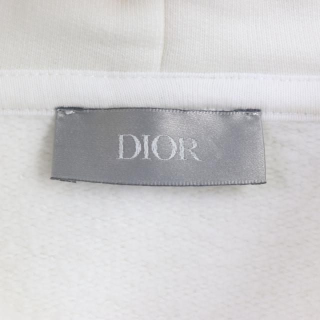美品▼DIOR ディオール オム 24SS 413J646A0531 コットン マルチロゴ オーバーサイズ プルオーバー パーカー ホワイト X3L 正規品 メンズ_4