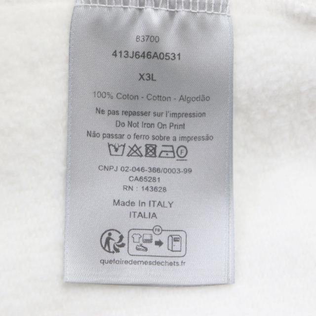 美品▼DIOR ディオール オム 24SS 413J646A0531 コットン マルチロゴ オーバーサイズ プルオーバー パーカー ホワイト X3L 正規品 メンズ_5
