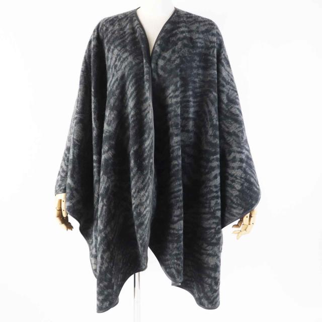 美品✨Loro Piana ロロピアーナ カシミヤ100% ポンチョ ケープ 美品◎Loro Piana ロロピアーナ カシミヤ100％ 羊革 ロゴプレート付き