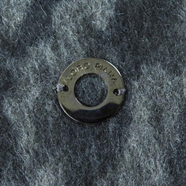 美品◎Loro Piana ロロピアーナ カシミヤ100％ 羊革 ロゴプレート付き