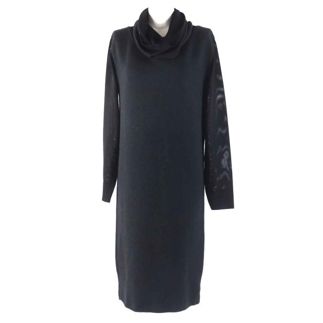 美品　ジルスチュアート　ボリュームスリーブチュニックニット　黒 JILL STUART ニット セーター ボリュームスリーブチュニック