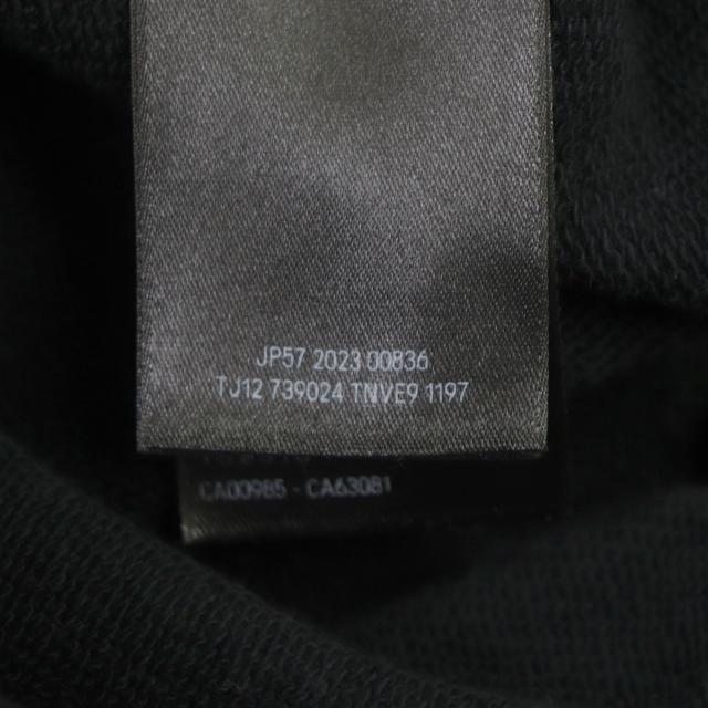 美品▼BALENCIAGA バレンシアガ 23AW 739024 ダメージ加工 ロゴプリント ラージフィット プルオーバー パーカー 1 正規品 メンズ
