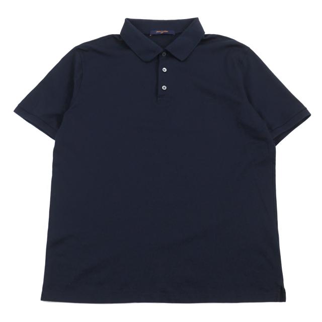 美品○LOUIS VUITTON ルイヴィトン 22SS HAJR32 LVサークルロゴ刺繍 マザーオブパールボタン 半袖ポロシャツ 紺 XL 伊製 正規品 メンズの通販は 20,878円