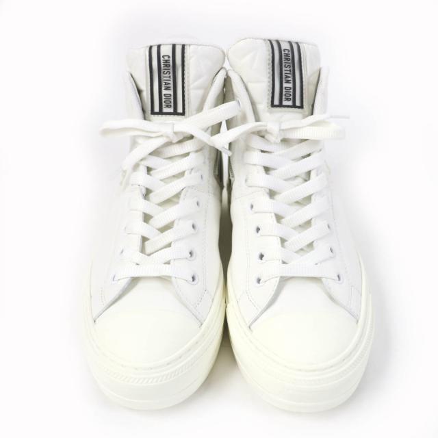 美品☆Christian Dior クリスチャンディオール ウォーキンディオール スターエンボス レザー ハイカットスニーカー 36.5 レディースの通販は