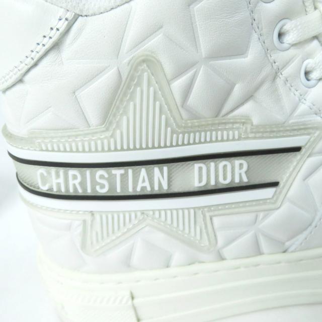 美品☆Christian Dior クリスチャンディオール ウォーキンディオール スターエンボス レザー ハイカットスニーカー 36.5 レディースの通販は