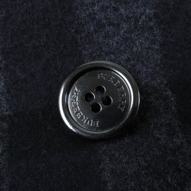 美品☆BURBERRY LONDON バーバリーロンドン 襟元ムートン・ロゴボタン