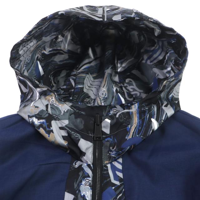 極美品▼FENDI フェンディ 2021年製 FW1088 FFロゴ 総柄 フード付き WZIP リバーシブル ジャケット ネイビー系 46 伊製 正規品 メンズ 極美品▽FENDI フェンディ 2021年製 FW1088 FFロゴ 総柄 フード付き