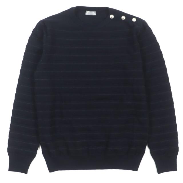 極美品▽DIOR ディオール オム 963M642KT928 ウール ボーダー柄 Bee 