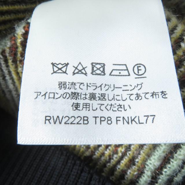 未使用品☆LOUIS VUITTON ルイヴィトン 22AW 1AAMCF ウール モヘア混 レザーロゴパッチ付 長袖 ニット マルチ S 伊製 正規品 レディース_6