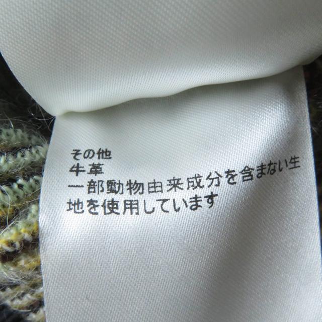 未使用品☆LOUIS VUITTON ルイヴィトン 22AW 1AAMCF ウール モヘア混 レザーロゴパッチ付 長袖 ニット マルチ S 伊製 正規品 レディース_8