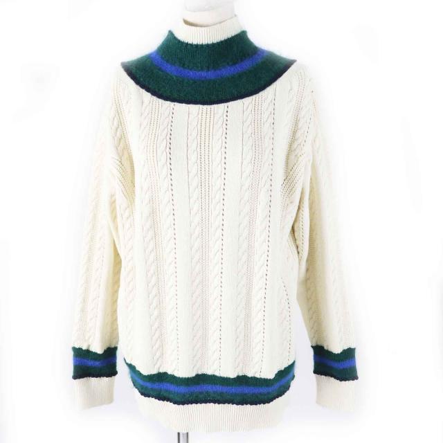 極美品◎tao COMME des GARCONS タオ コムデギャルソン 2023年製 TL-N006 ボトルネック 長袖 ニット アイボリー M 日本製 正規品