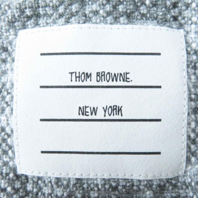 極美品◎THOM BROWNE トムブラウン 24SS FJD105A チェック柄 ツイード 半袖 ワンピース グレー ホワイト 40 イタリア製 正規品 レディース_4