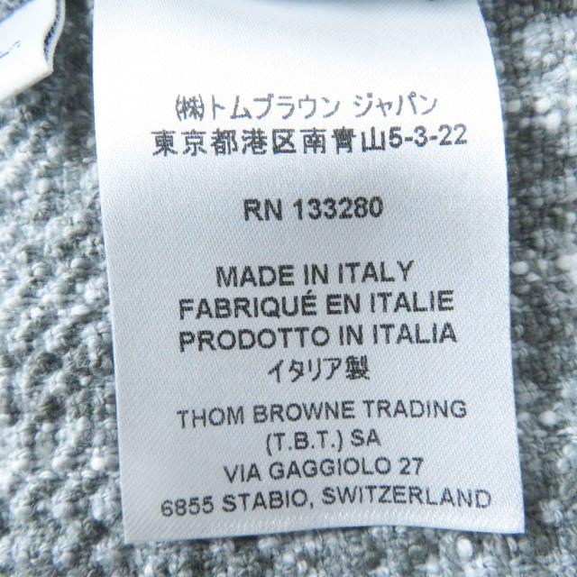 極美品◎THOM BROWNE トムブラウン 24SS FJD105A チェック柄 ツイード 半袖 ワンピース グレー ホワイト 40 イタリア製 正規品 レディース_8