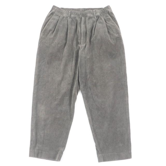 美品□N.HOOLYWOOD エヌハリウッド 2202-PT07-007 peg コーデュロイ ワイド テーパード イージー パンツ チャコール 38 日本製 正規品