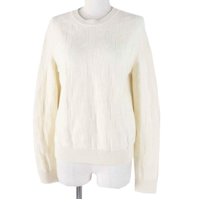 未使用品◎HERMES エルメス 23AW ウール100％ Hモチーフ 長袖 ニットプルオーバー アイボリー 38 イタリア製 正規品 レディースの通販は