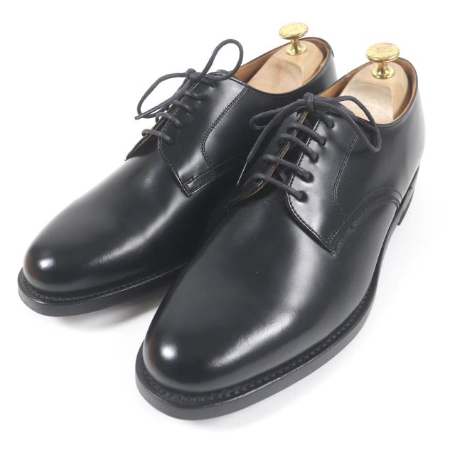 未使用品□REGAL リーガル レースアップ プレーントゥ レザー ドレスシューズ ダービーシューズ ブラック 26 箱付 日本製 正規品 メンズ