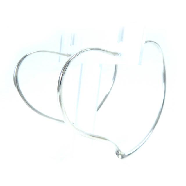 極美品△TIFFANY&Co. ティファニー エルサペレッティ ラージ オープンハート フープ ピアス 両耳用 AG925 シルバー 重量12.7g レディースの通販は