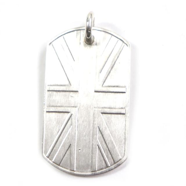 良品▼CHROME HEARTS クロムハーツ UNION JACK DOGTAG ユニオンジャック ドッグタグ ネックレス ペンダントトップ 925 シルバー 重量29gの通販は