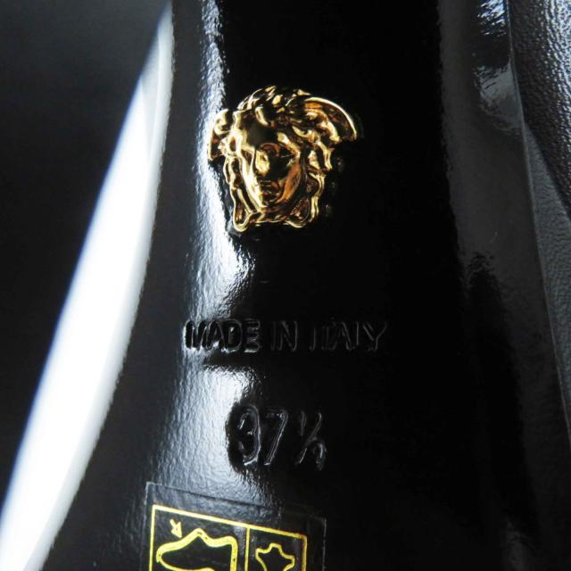 極美品◎VERSACE ヴェルサーチ メデューサ金具 チャンキーヒール
