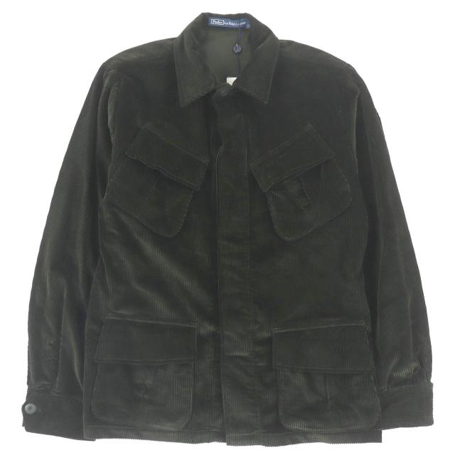 未使用品□POLO RALPH LAUREN ポロ・ラルフローレン コーデュロイジャケット トラッカージャケット ダークグリーン 38 正規品 メンズ