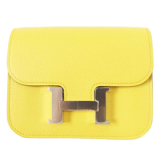 未使用品◎HERMES エルメス コンスタンス スリム ヴェルソ シルバー金具 エバーカラー ケース サン ニューブルージーン W刻印 仏製