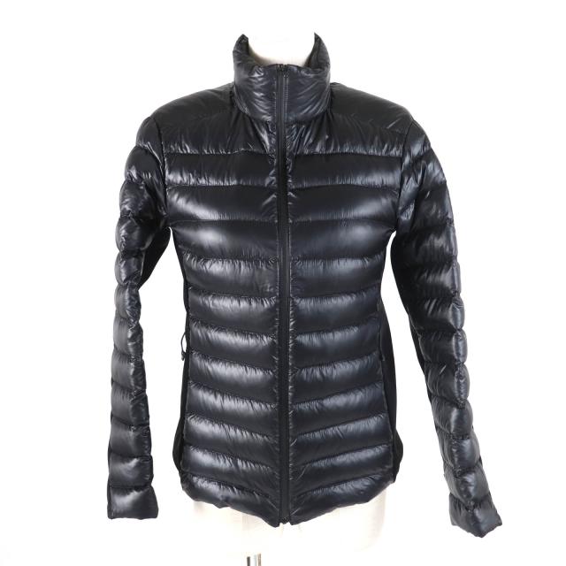 美品★MONCLER モンクレール 2021年製 NADIR ポケッタブル ラバーロゴパッチ付 ZIP UP ライト ダウンジャケット 黒 0 正規品 レディース