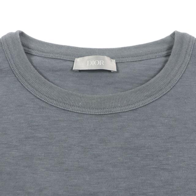 美品▼DIOR ディオール オム 23AW 393J696A0849 スラブコットンジャージー ショートスリーブ 半袖Ｔシャツ グレー S 伊製 正規品 メンズ_1