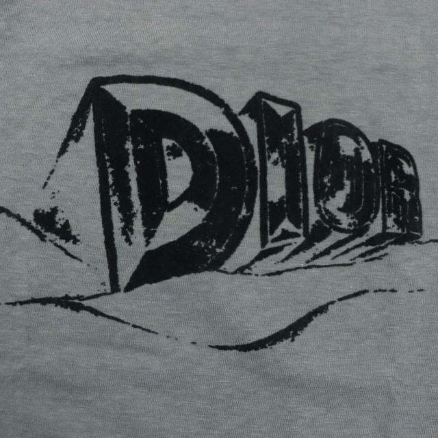 美品▼DIOR ディオール オム 23AW 393J696A0849 スラブコットンジャージー ショートスリーブ 半袖Ｔシャツ グレー S 伊製 正規品 メンズ_3