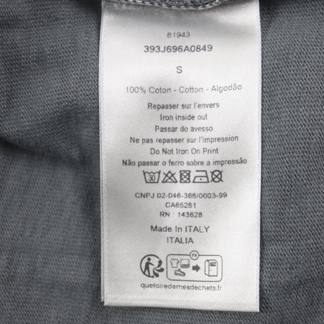 美品▼DIOR ディオール オム 23AW 393J696A0849 スラブコットンジャージー ショートスリーブ 半袖Ｔシャツ グレー S 伊製 正規品 メンズ_5