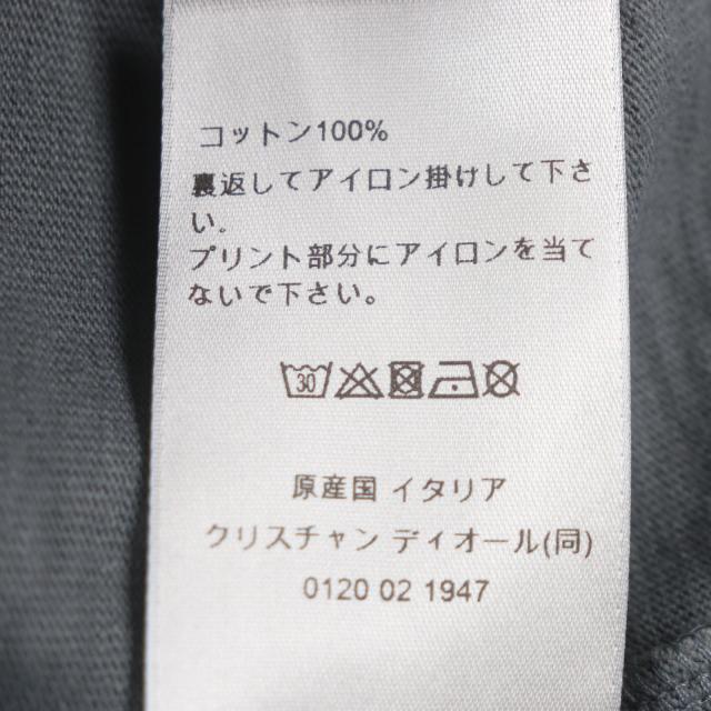 美品▼DIOR ディオール オム 23AW 393J696A0849 スラブコットンジャージー ショートスリーブ 半袖Ｔシャツ グレー S 伊製 正規品 メンズ_6