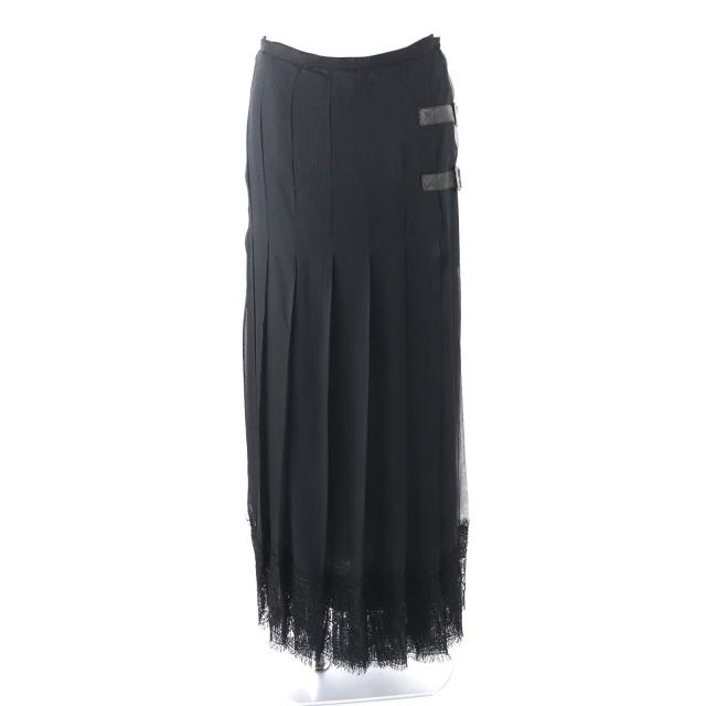 CHANEL ヴィンテージゴールドレザーラップスカート 38 CHANELラップ