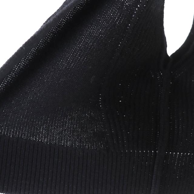 極美品△HERMES エルメス 24SS 4E2721D1 カシミヤ100％ セリエデザインボタン ショート ニット ベスト ブラック 36 イタリア製 正規品_4